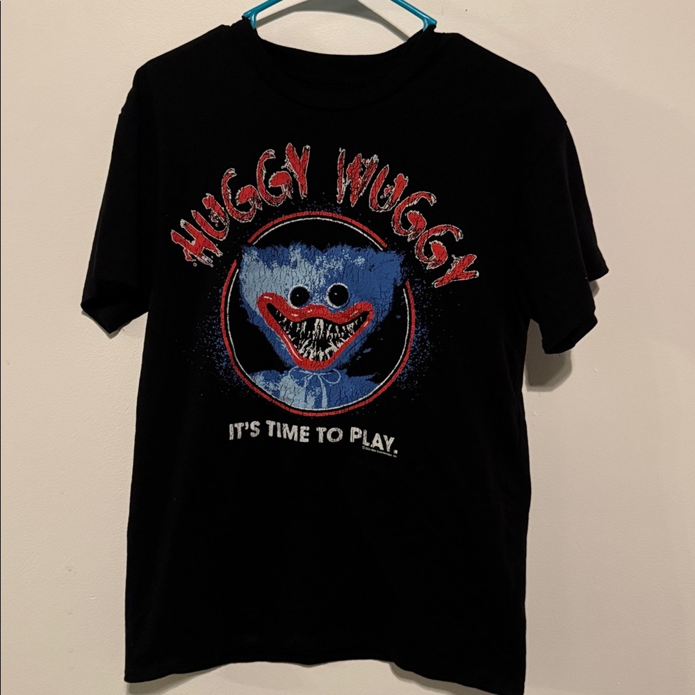 Black Huggy Wuggy Graphic T-Shirt